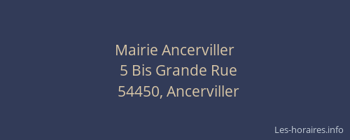 Mairie Ancerviller