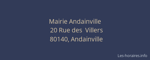 Mairie Andainville