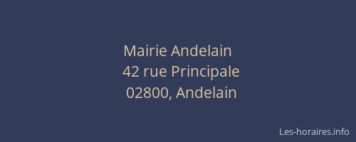 Mairie Andelain