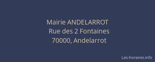 Mairie ANDELARROT