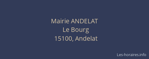 Mairie ANDELAT
