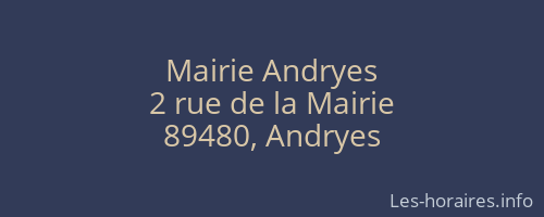Mairie Andryes