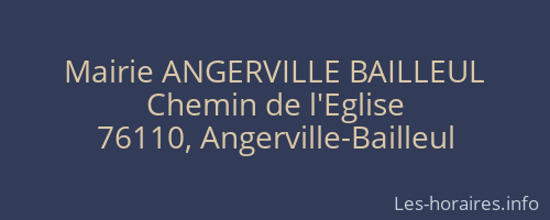 Mairie ANGERVILLE BAILLEUL