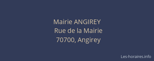 Mairie ANGIREY