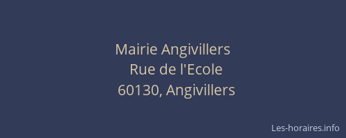 Mairie Angivillers