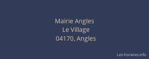 Mairie Angles