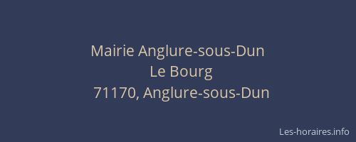 Mairie Anglure-sous-Dun