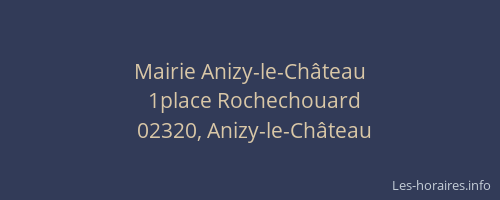 Mairie Anizy-le-Château