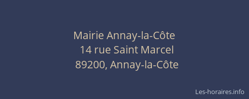 Mairie Annay-la-Côte