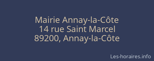Mairie Annay-la-C&ocirc;te