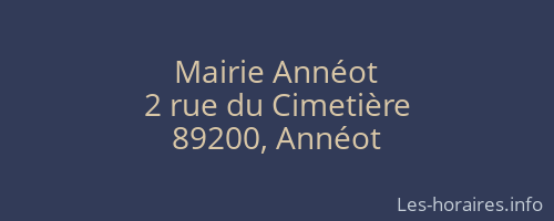 Mairie Ann&eacute;ot