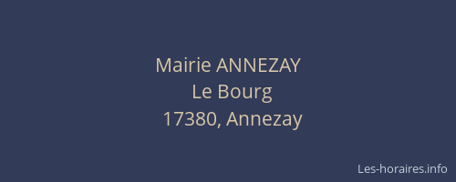 Mairie ANNEZAY