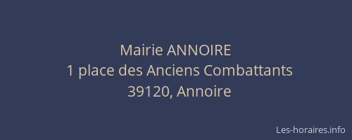 Mairie ANNOIRE