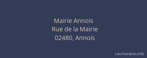 Mairie Annois