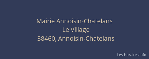 Mairie Annoisin-Chatelans