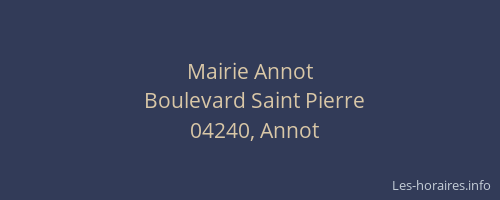 Mairie Annot