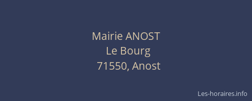 Mairie ANOST