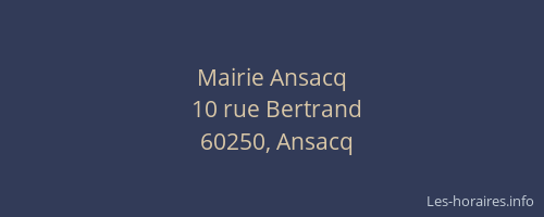 Mairie Ansacq