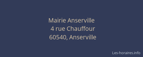 Mairie Anserville