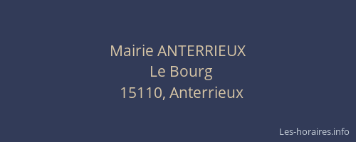 Mairie ANTERRIEUX