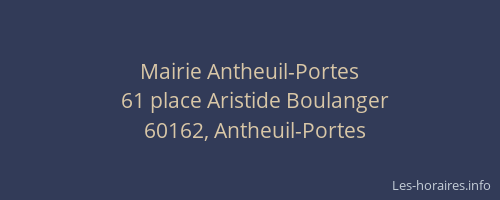 Mairie Antheuil-Portes