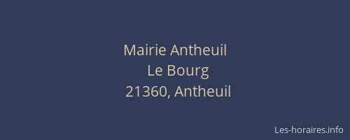 Mairie Antheuil