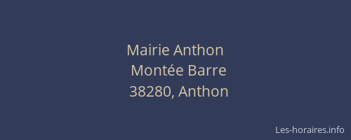 Mairie Anthon