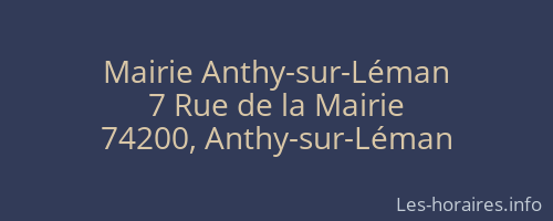 Mairie Anthy-sur-L&eacute;man