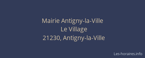 Mairie Antigny-la-Ville