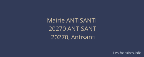 Mairie ANTISANTI
