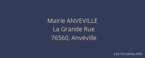 Mairie ANVEVILLE