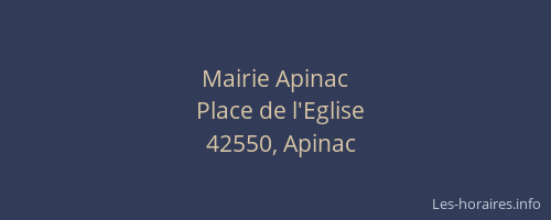 Mairie Apinac