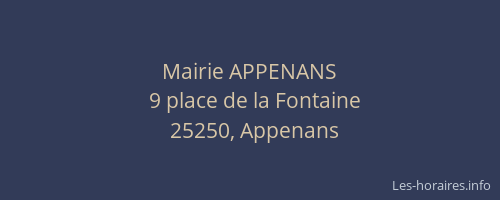 Mairie APPENANS