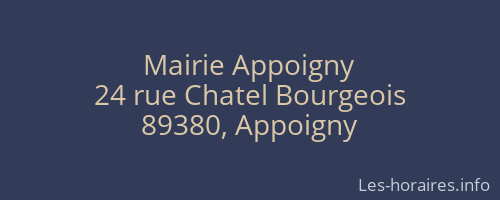 Mairie Appoigny