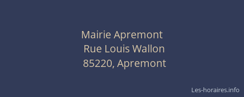 Mairie Apremont