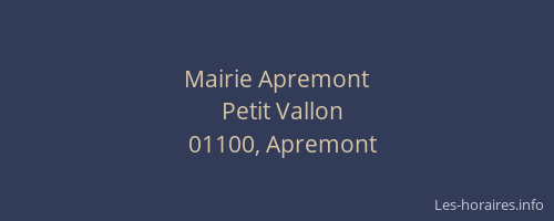 Mairie Apremont