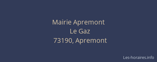 Mairie Apremont