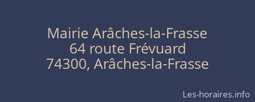 Mairie Arâches-la-Frasse
