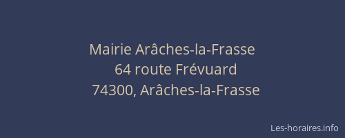 Mairie Arâches-la-Frasse
