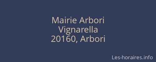 Mairie Arbori
