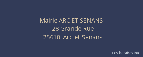 Mairie ARC ET SENANS