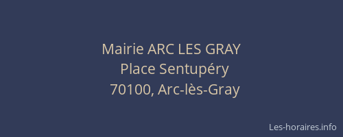 Mairie ARC LES GRAY