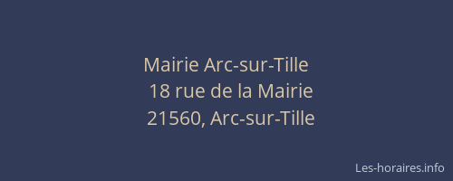 Mairie Arc-sur-Tille