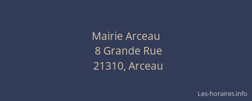 Mairie Arceau