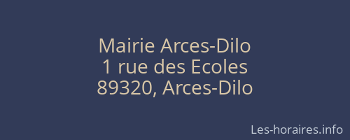 Mairie Arces-Dilo