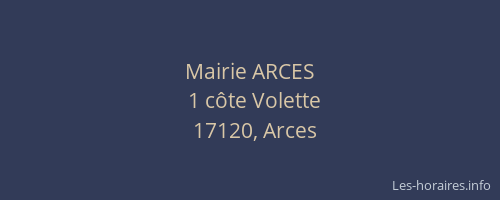 Mairie ARCES
