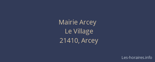 Mairie Arcey
