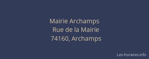 Mairie Archamps