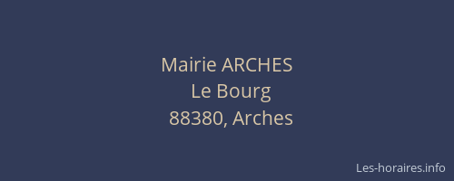 Mairie ARCHES