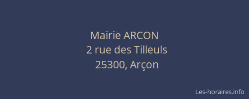 Mairie ARCON